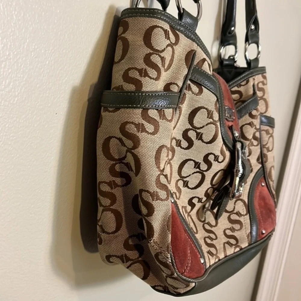 Sophia Caperelli shoulder bag brown tan burgundy